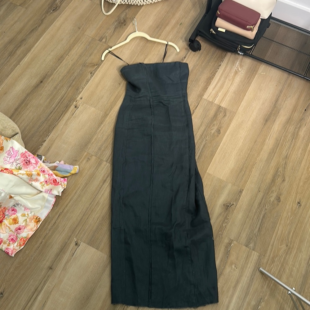 Reformation blue linen dress size 0